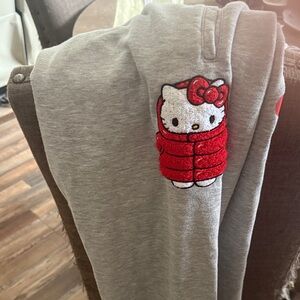 Hello Kitty Gray Sweatpants with Red Accents